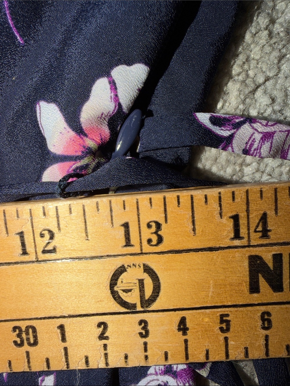 Eliza J Navy Floral Print Wrap Dress size 2 - Picture 11 of 12